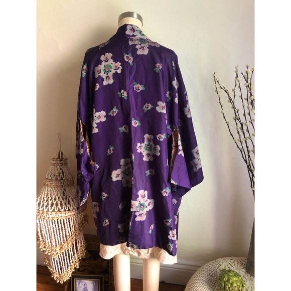 Authentic-Silk-Vintage-Reversible Floral-Kimono - Picture 5 of 16